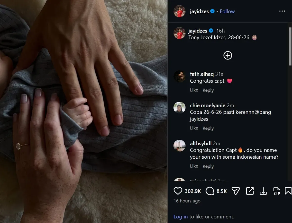 Arti Nama Anak Pertama Jay Idzes dan Pien Boonen: Tony Jozef Idzes, Si Kecil Pembawa Berkah