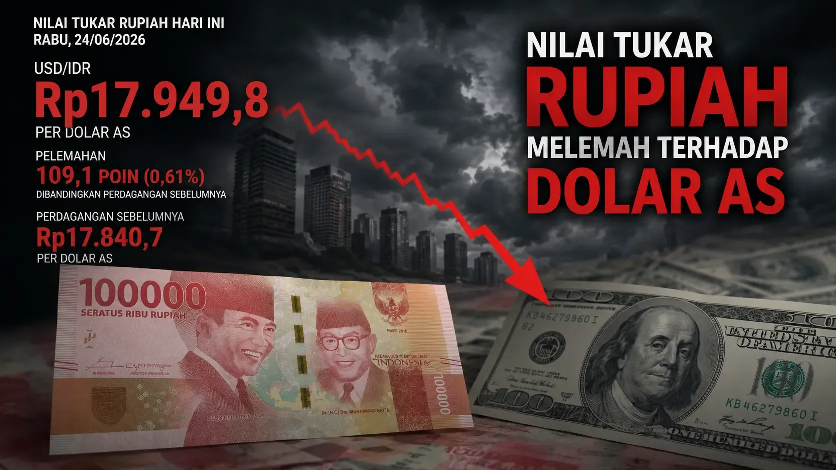 Rupiah Tembus Rp 18.000 per Dolar AS Usai Pengunduran Diri Gubernur BI Perry Warjiyo