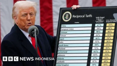 Trump Terapkan Tarif Baru ke 60 Negara, Jepang dan Korsel Kena 12,5 Persen