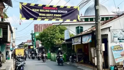 Warga Kalibeber Wonosobo Pasang Spanduk ‘Halal Gantung Maling’ Akibat 9 Kali Curanmor dalam 3 Minggu