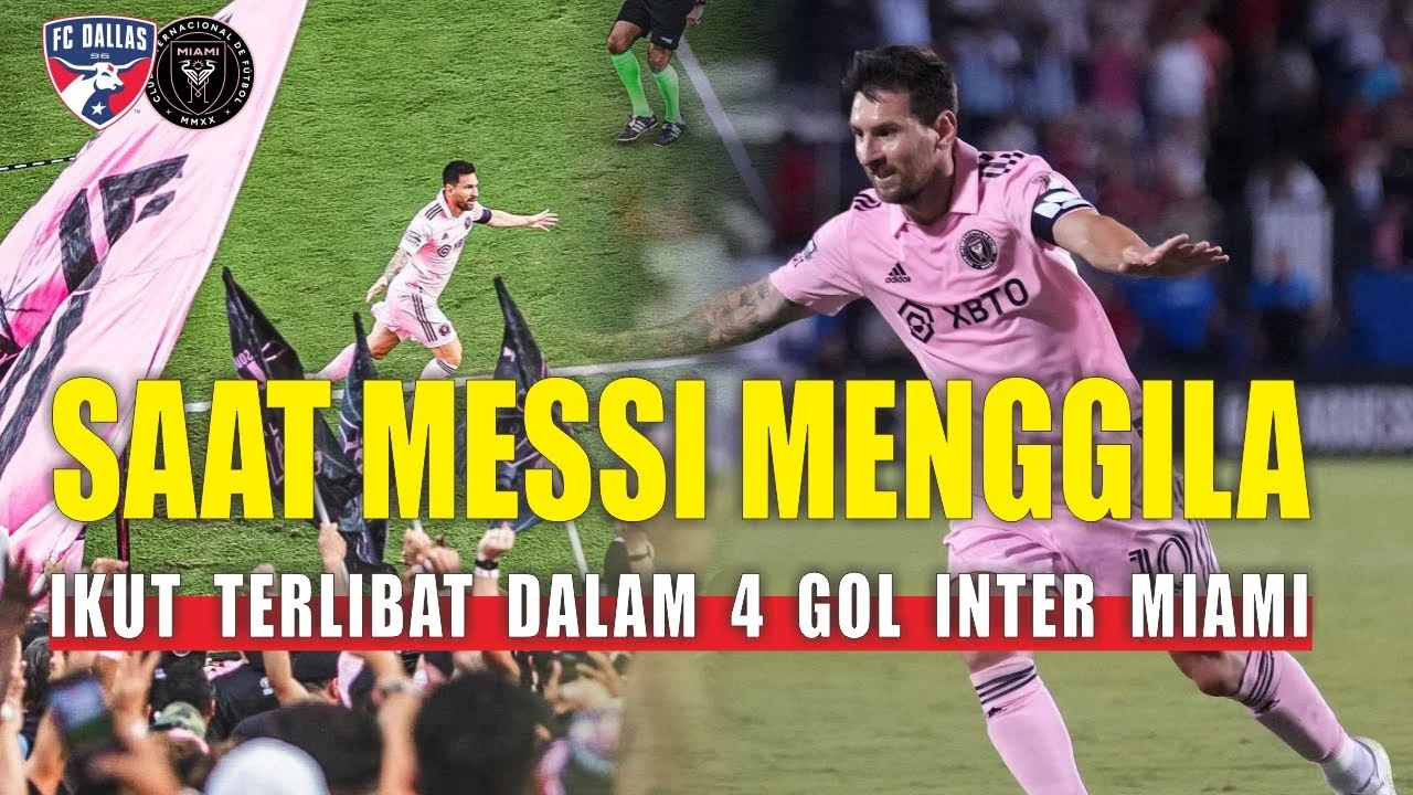 Usia 39 Tahun, Messi Menggila: 4 Gol dan 1 Assist Bawa Inter Miami Menang 7-1