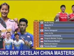 Daftar Peringkat BWF Terbaru Selepas Turnamen China Masters 2026