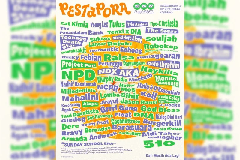 Pestapora 2026 Rilis Daftar Penampil Harian Lintas Generasi dan Jadi Latar Film Layar Lebar