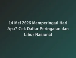 14 Oktober 2026 Hari Apa? Ini Daftar Peringatan Internasional dan Tanggal Hijriahnya