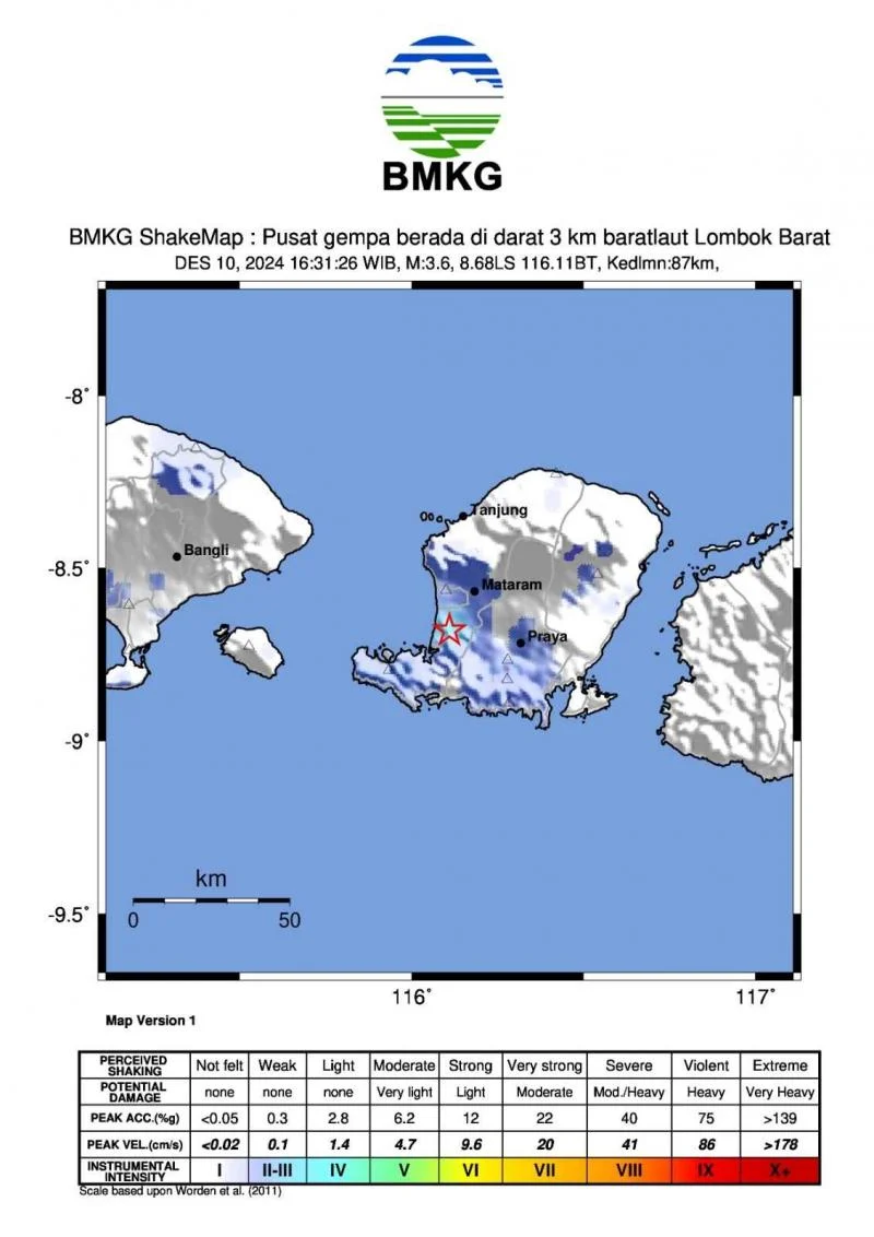 BMKG: Gempa Lombok Barat Akibat Deformasi Lempeng Indo-Australia, Tak Berpotensi Tsunami