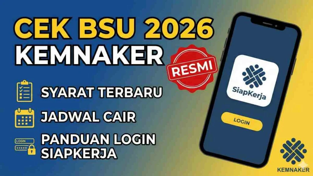 BSU 2026 Cair Kuartal IV, Cek Link Resmi bsu.kemnaker.go.id dan Syarat Penerima