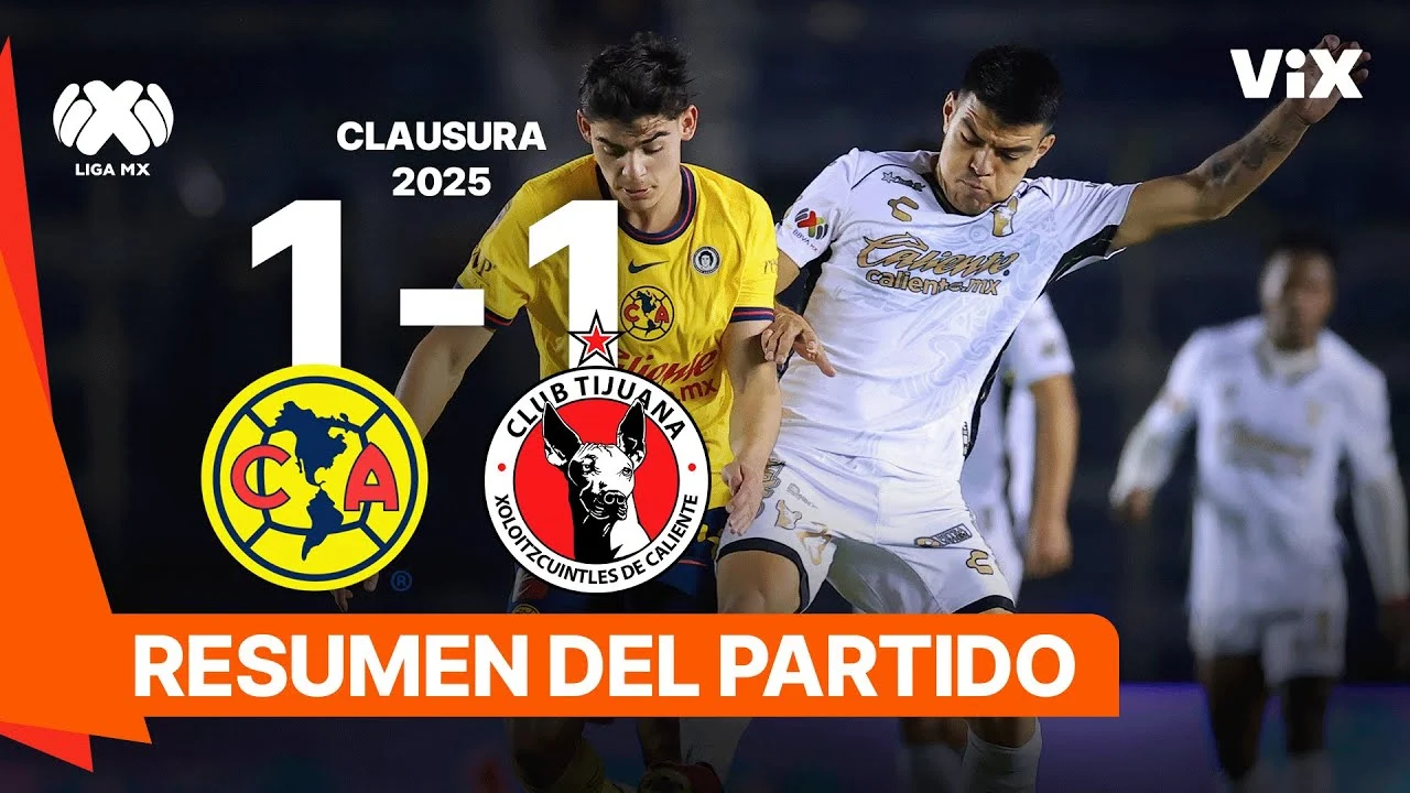 Club America Ditahan Tijuana 1-1, Puncak Klasemen Liga MX Masih Aman