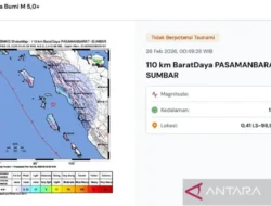Gempa Bumi Magnitudo 5,0 Guncang Perairan Sandakan, Sabah, Gegaran Terasa hingga Tawau dan Lahad Datu