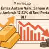 Harga Emas Antam (ANTM) Berpotensi Fluktuatif, Saham Masih Dilirik Analis