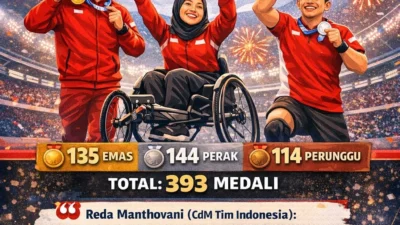 Indonesia Lampaui Target, Raih 14 Medali Emas di Asian Para Games 2026