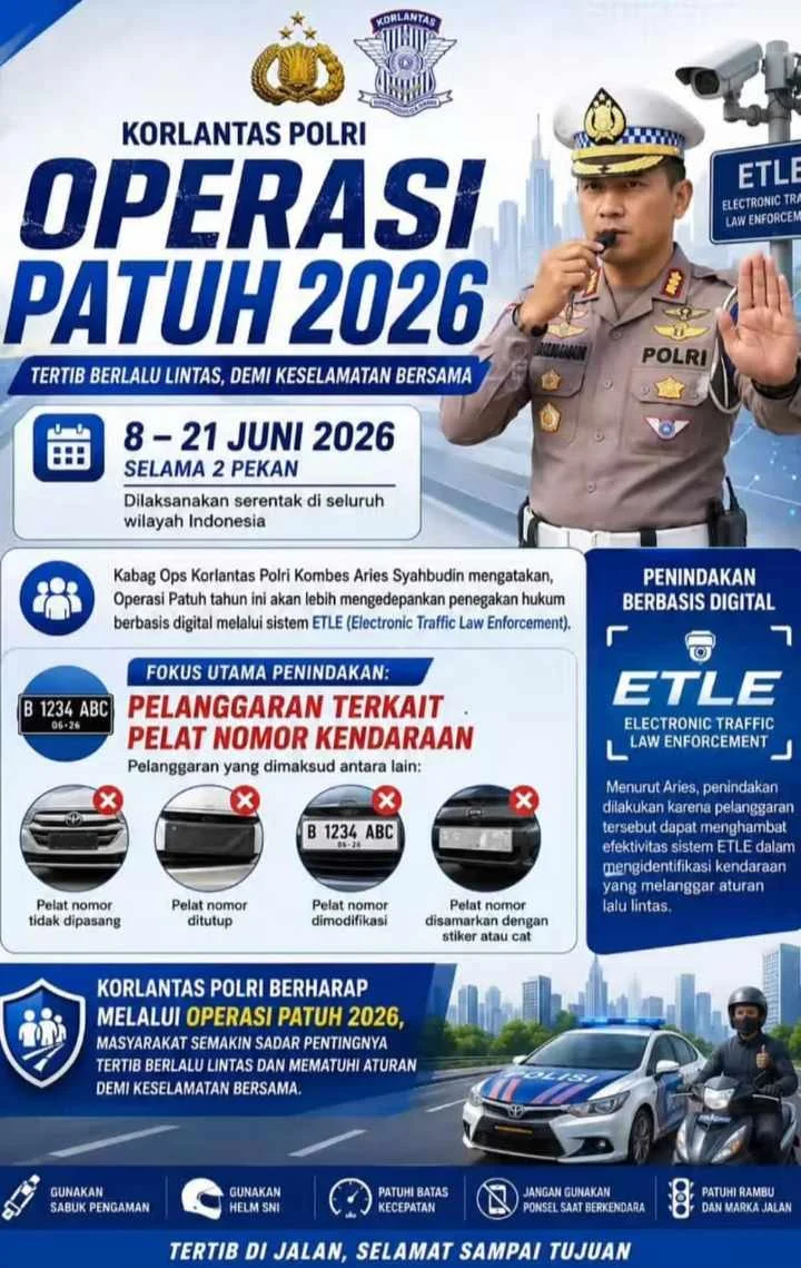 Operasi Patuh 2026 Serentak di Daerah, Polisi Kedepankan Edukasi dan Layanan Humanis