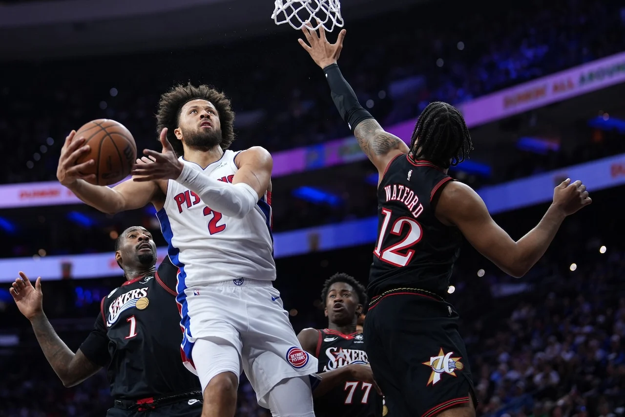Pistons Kalahkan 76ers 106-93, Cade Cunningham Bersinar di Laga 76ers vs Pistons