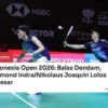 Raymond Indra dan Nikolaus Joaquin Melaju ke 16 Besar Hylo Open 2026 usai Tekuk Wakil Tuan Rumah
